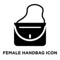 Female handbag iconÃÂ  vector isolated on white background, logo